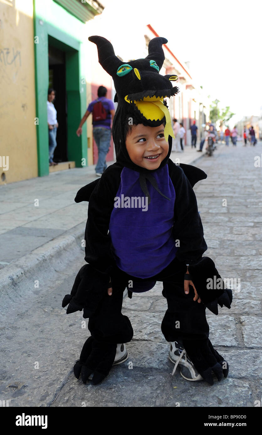 Young boy in animal fancy dress to celebrate Primavera the